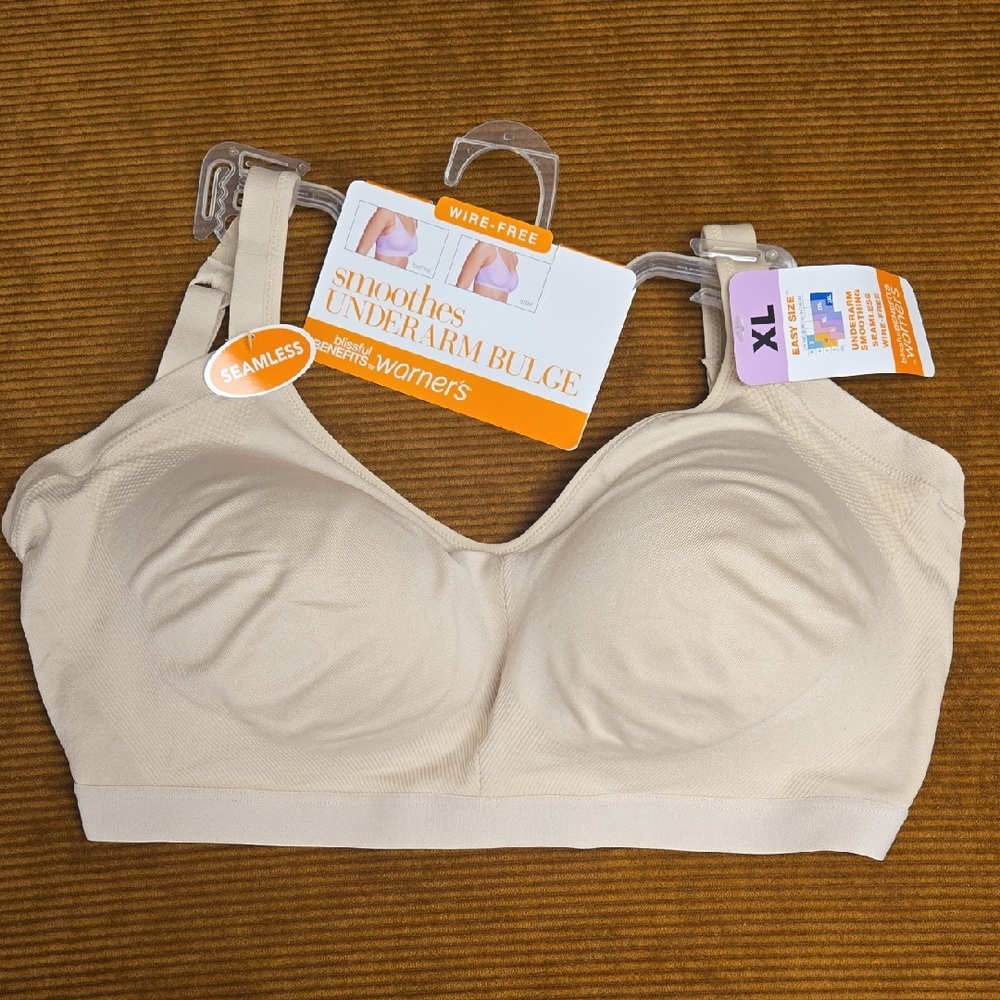 Warner's Blissful Benefits Wireless Bra XL NWT